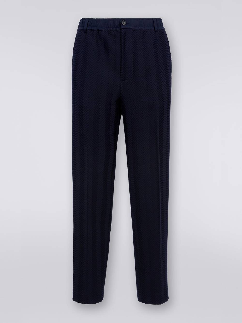 M Missoni Pantaloni classici in cotone e viscosa zig zag