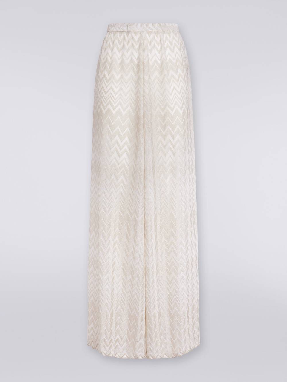 M Missoni Pantaloni Copricostume Con Chevron Tono Su Tono Lamé