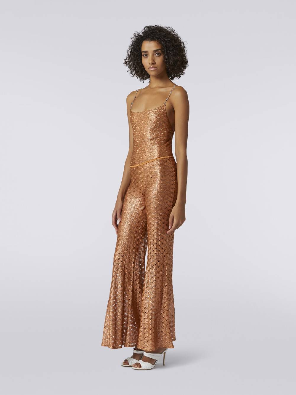 M Missoni Pantaloni Copricostume Effetto Pizzo Con Fondo Svasato