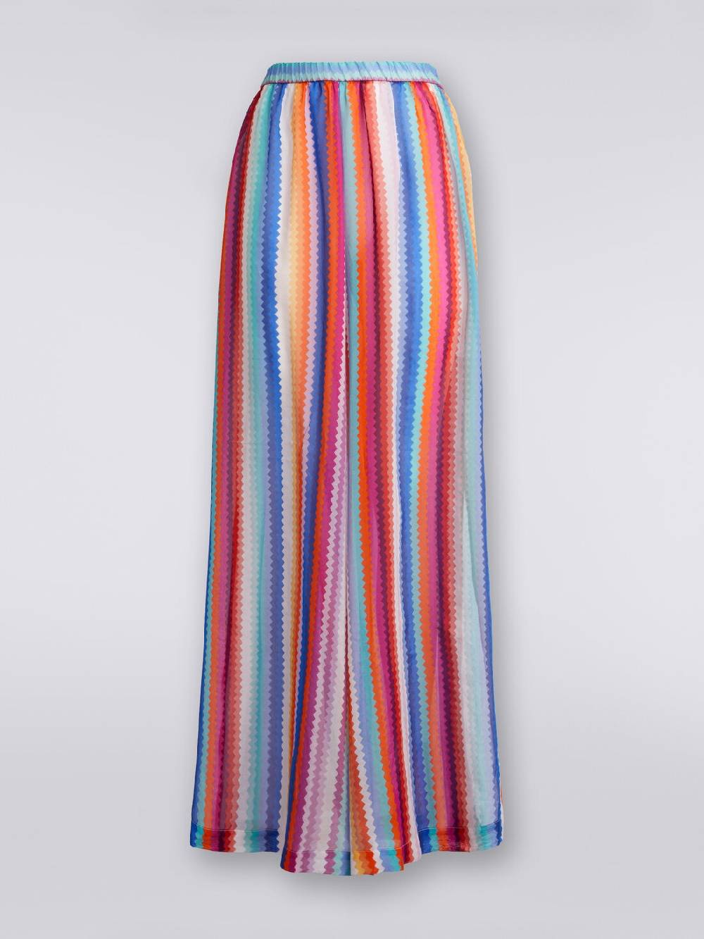 M Missoni Pantaloni Copricostume In Cotone E Seta Zig Zag