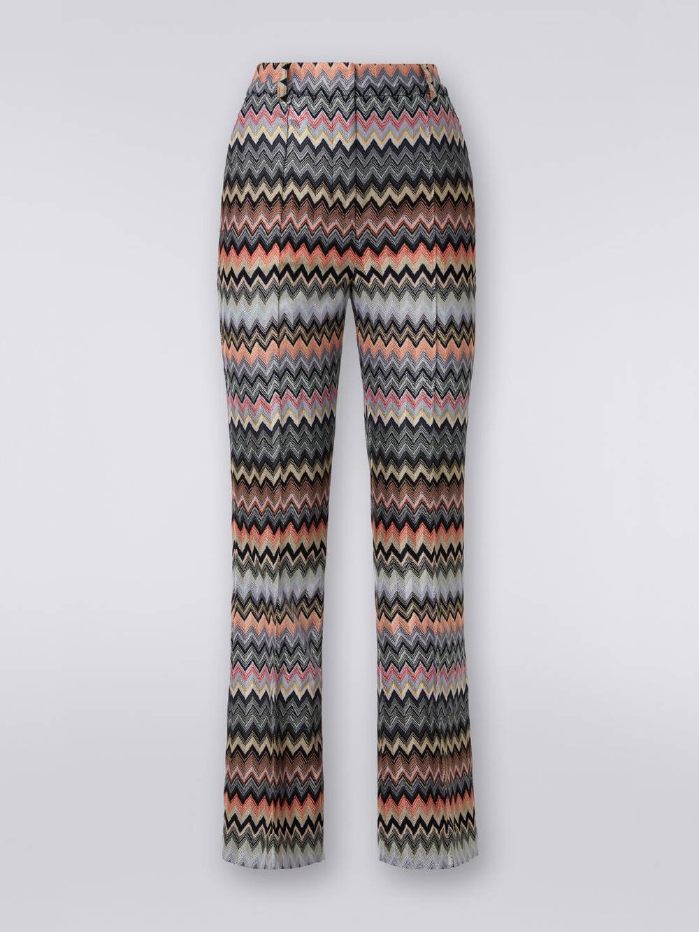 M Missoni Pantaloni Cropped In Cotone E Viscosa Zig Zag