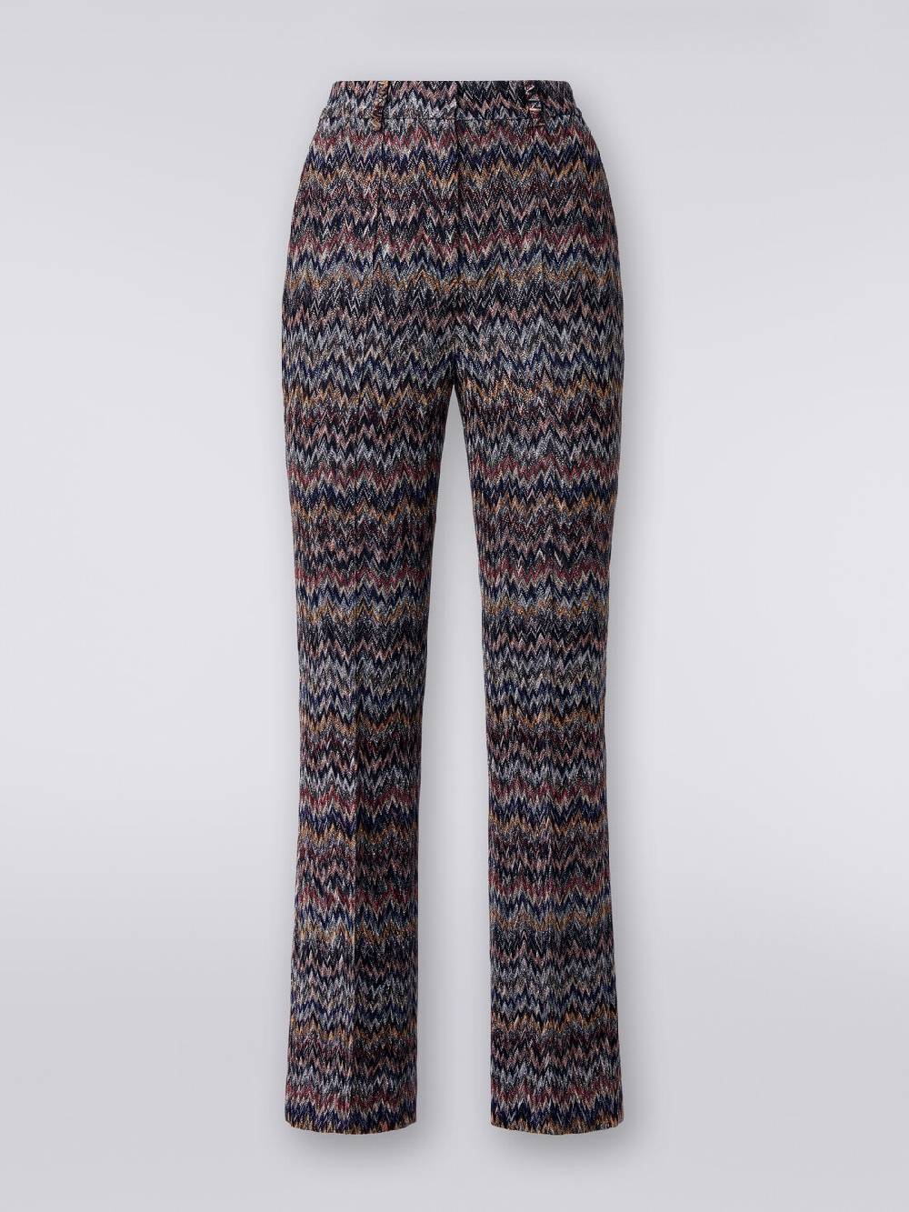 M Missoni Pantaloni Cropped In Misto Viscosa Lamé Zig Zag