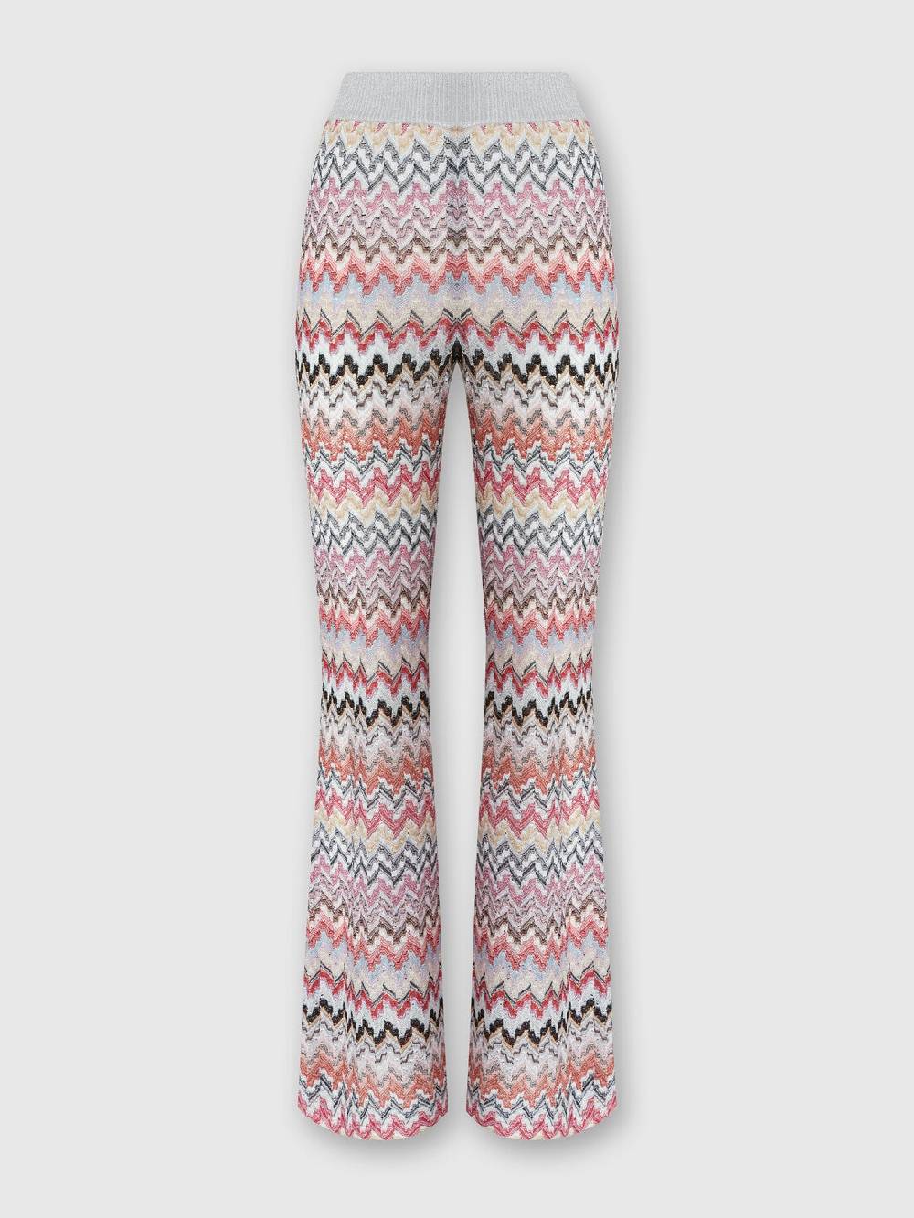 M Missoni Pantaloni Flare In Misto Viscosa Lamé Zig Zag
