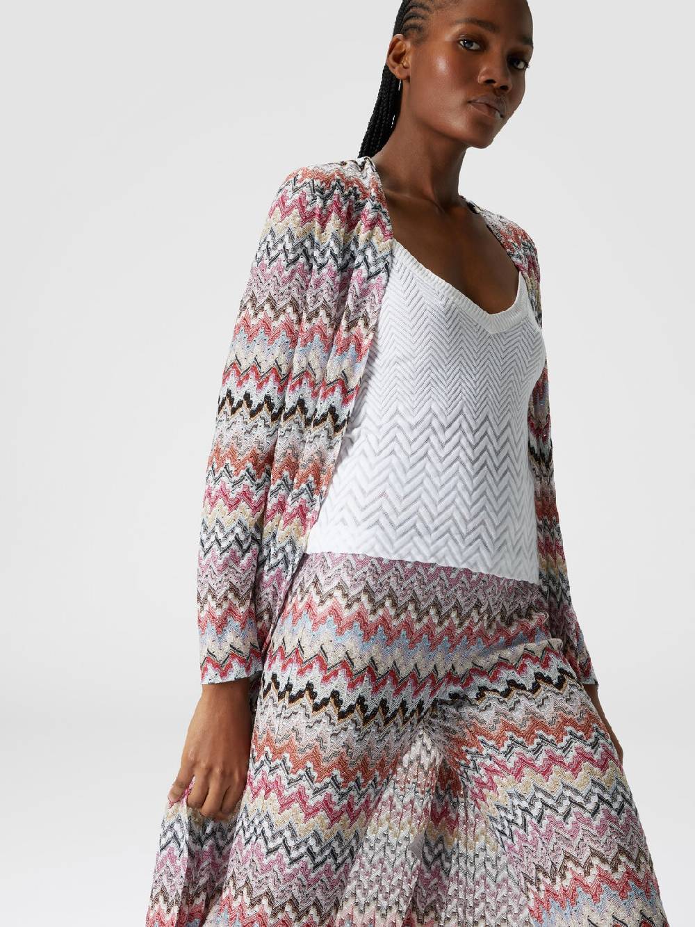 M Missoni Pantaloni Flare In Misto Viscosa Lamé Zig Zag