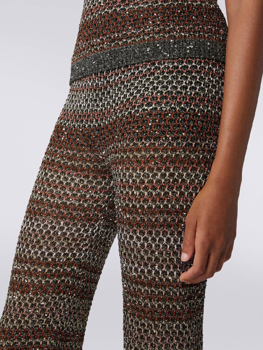M Missoni Pantaloni In Maglia A Rete Con Applicazione Di Paillettes