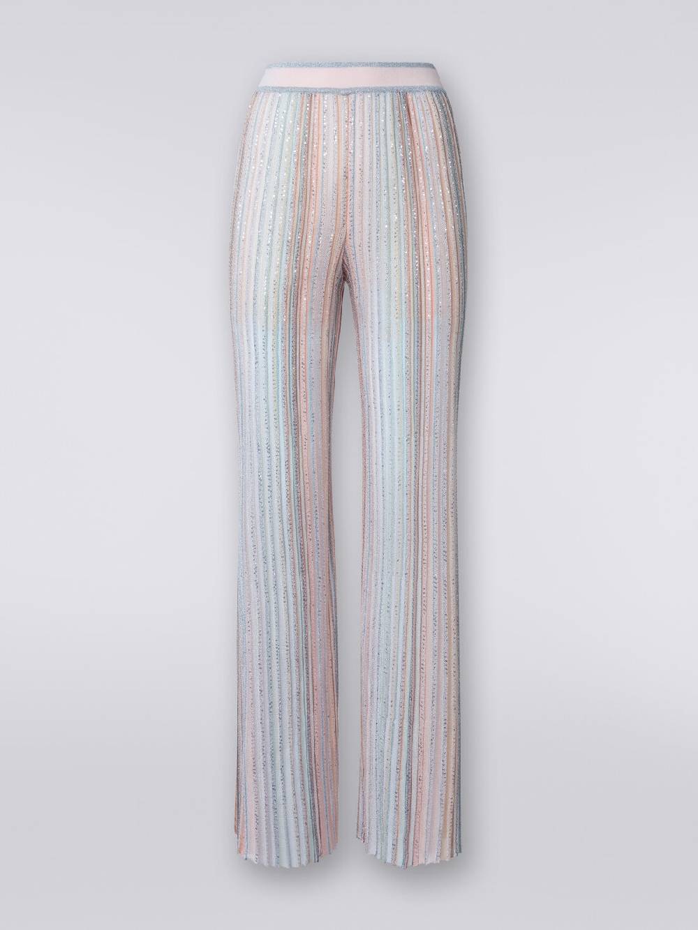 M Missoni Pantaloni In Maglia A Righe Verticali Con Paillettes