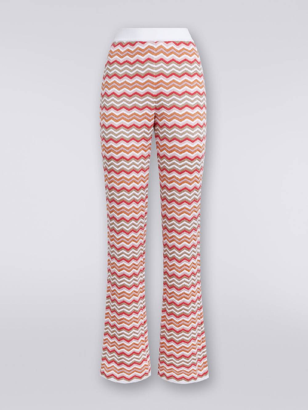 M Missoni Pantaloni In Maglia Di Cotone E Viscosa Zig Zag