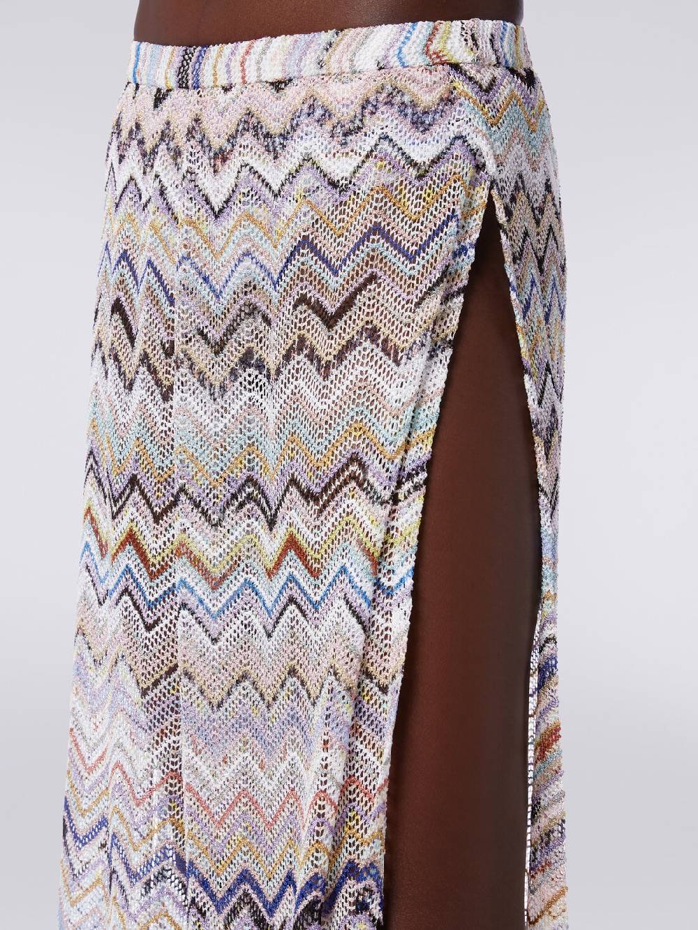 M Missoni Pantaloni In Maglia Di Viscosa A Rete Zig Zag Con Lurex