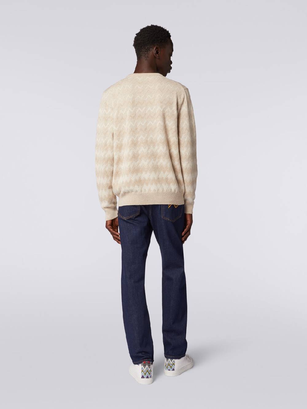 M Missoni Pullover Girocollo In Cachemire Con Zig Zag