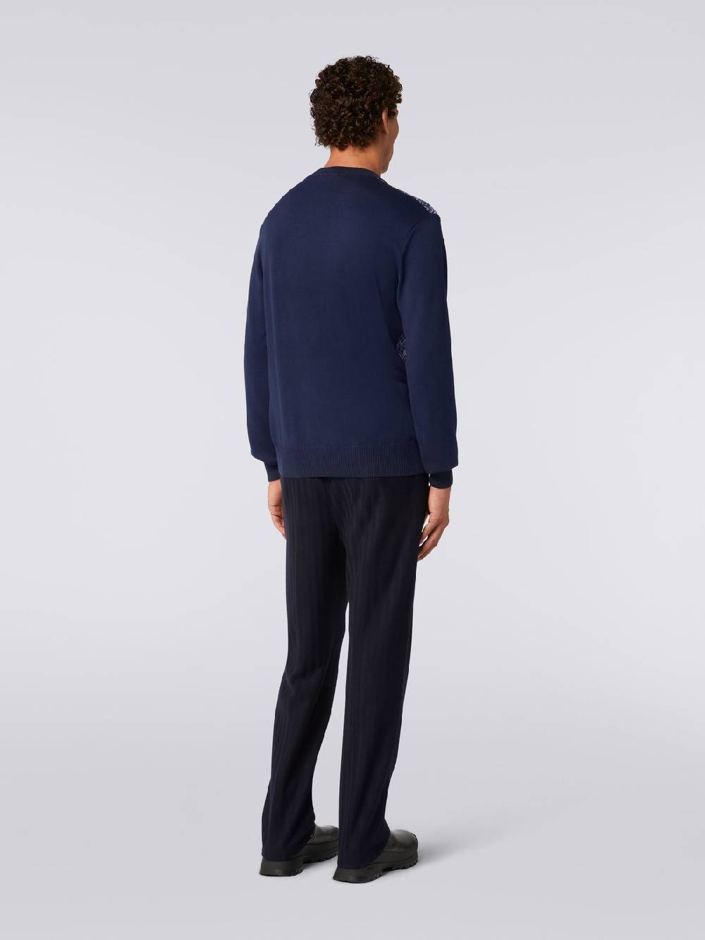 M Missoni Pullover Girocollo In Cotone, Seta E Viscosa Chevron