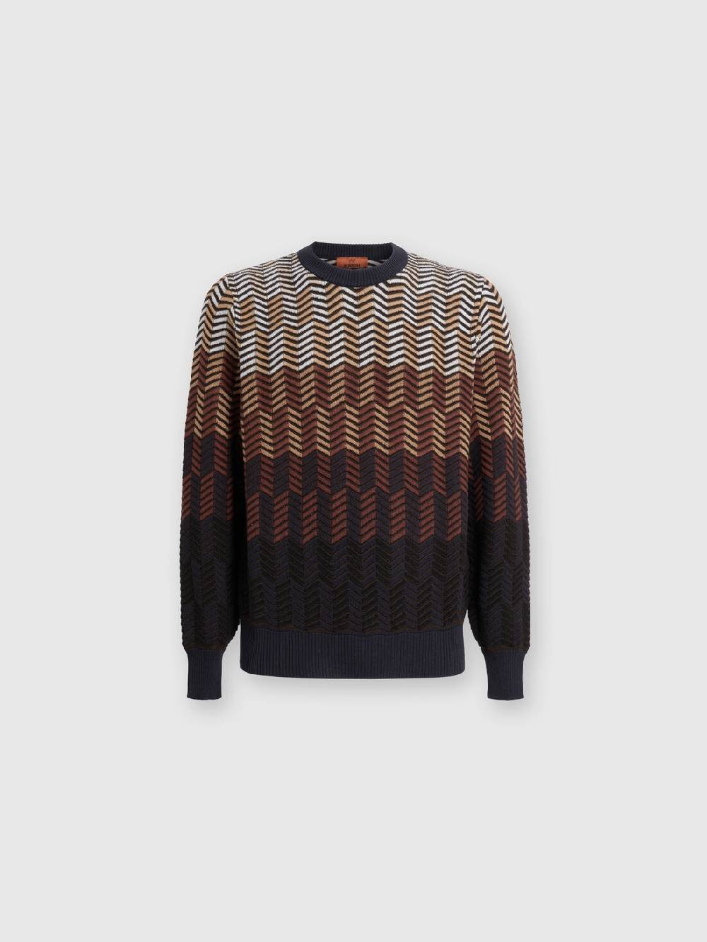 M Missoni Pullover Girocollo In Lana Vergine Zig Zag