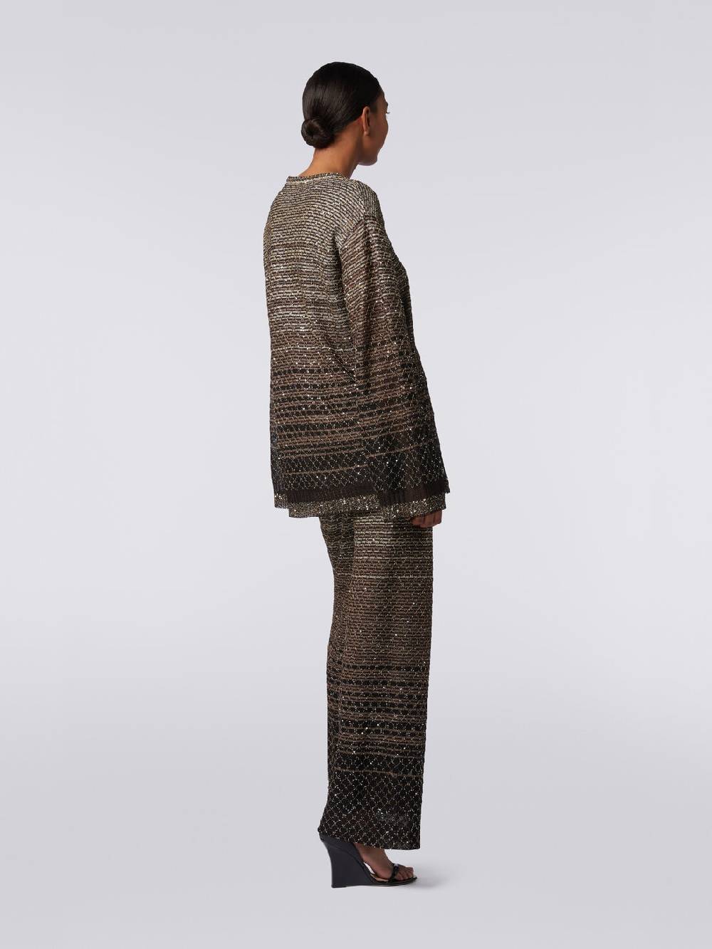 M Missoni Pullover Girocollo In Misto Viscosa Dégradé Con Paillettes