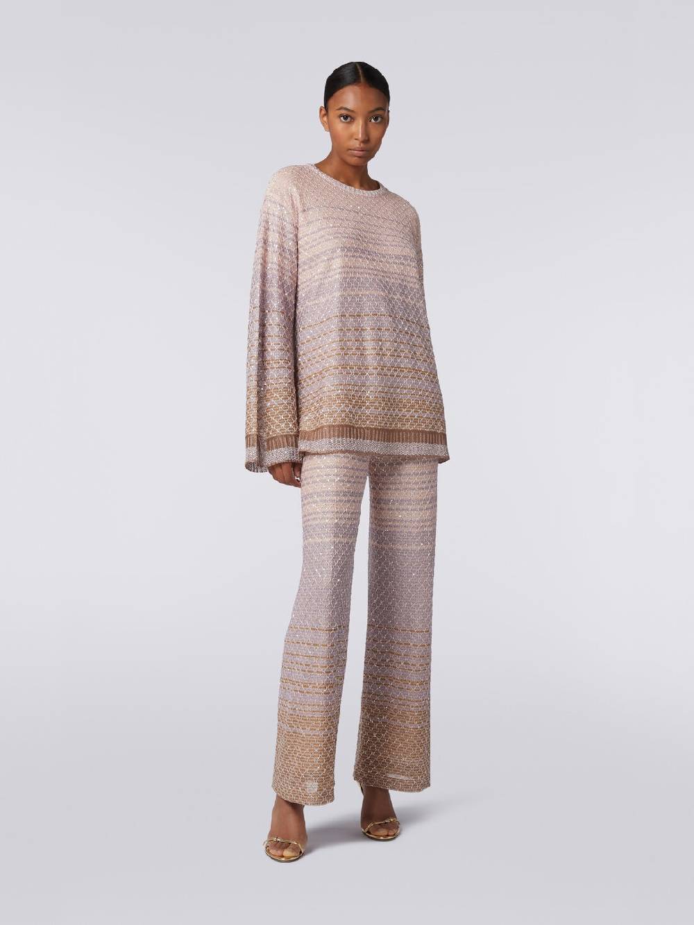 M Missoni Pullover girocollo in misto viscosa dégradé con paillettes