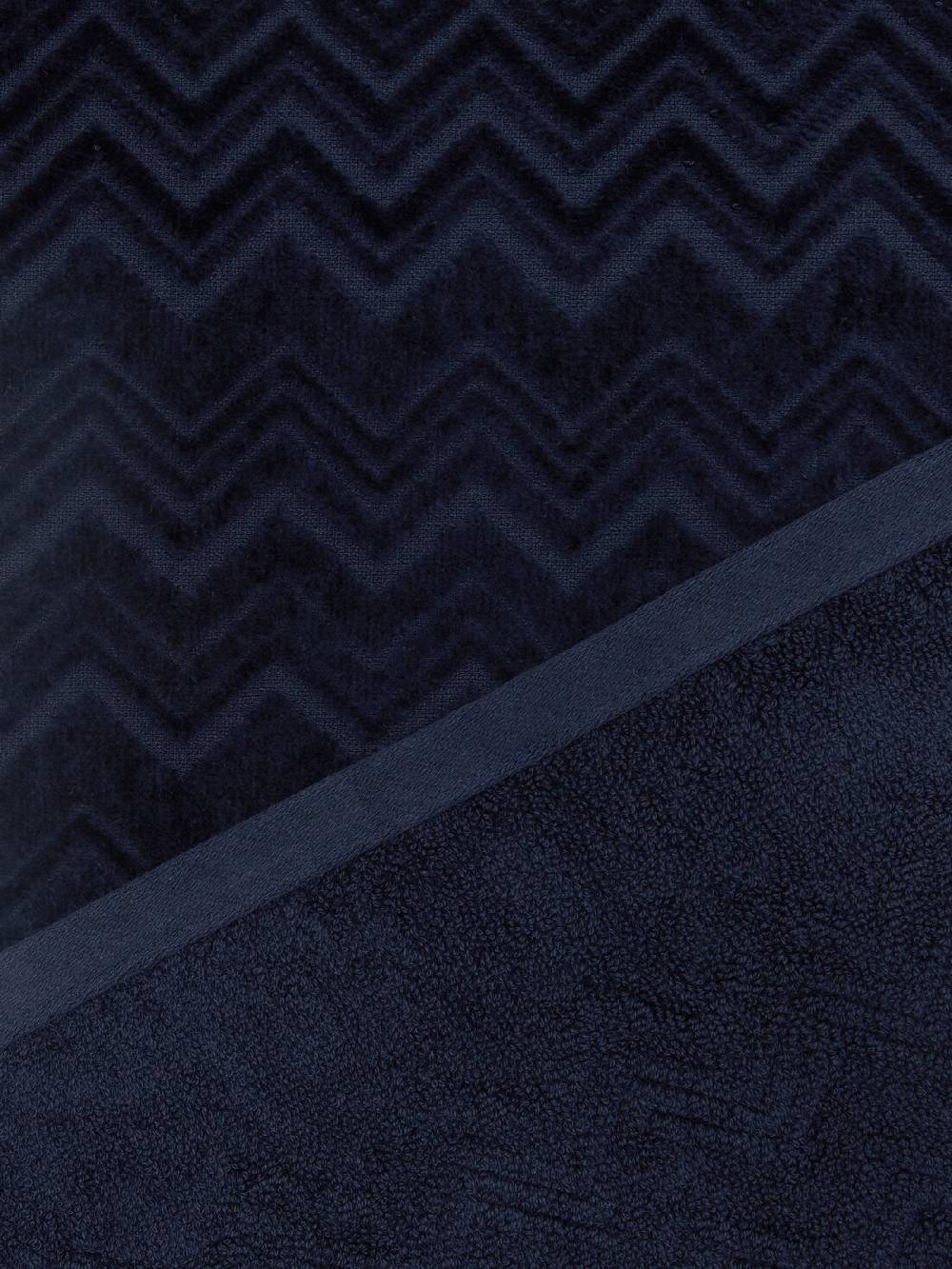 M Missoni Set 2 Pezzi Di Asciugamani Da Bagno Chalk In Spugna Di Cotone Zig Zag