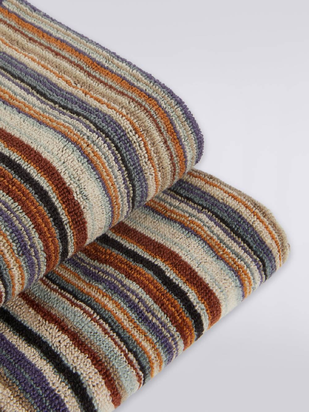 M Missoni Set 2 Pezzi Di Asciugamani Da Bagno Jazz In Spugna Di Cotone Rigato