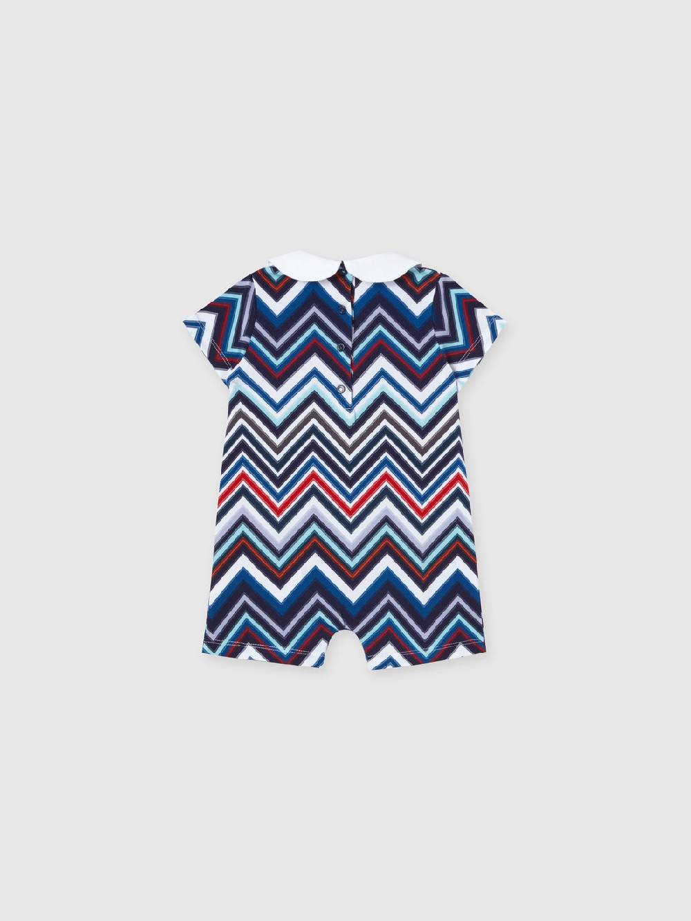 M Missoni Set Due Pezzi Con Tutina E Zuccotto In Cotone Chevron