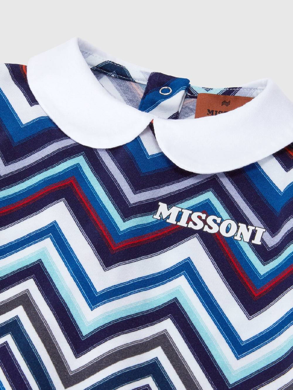 M Missoni Set Due Pezzi Con Tutina E Zuccotto In Cotone Chevron