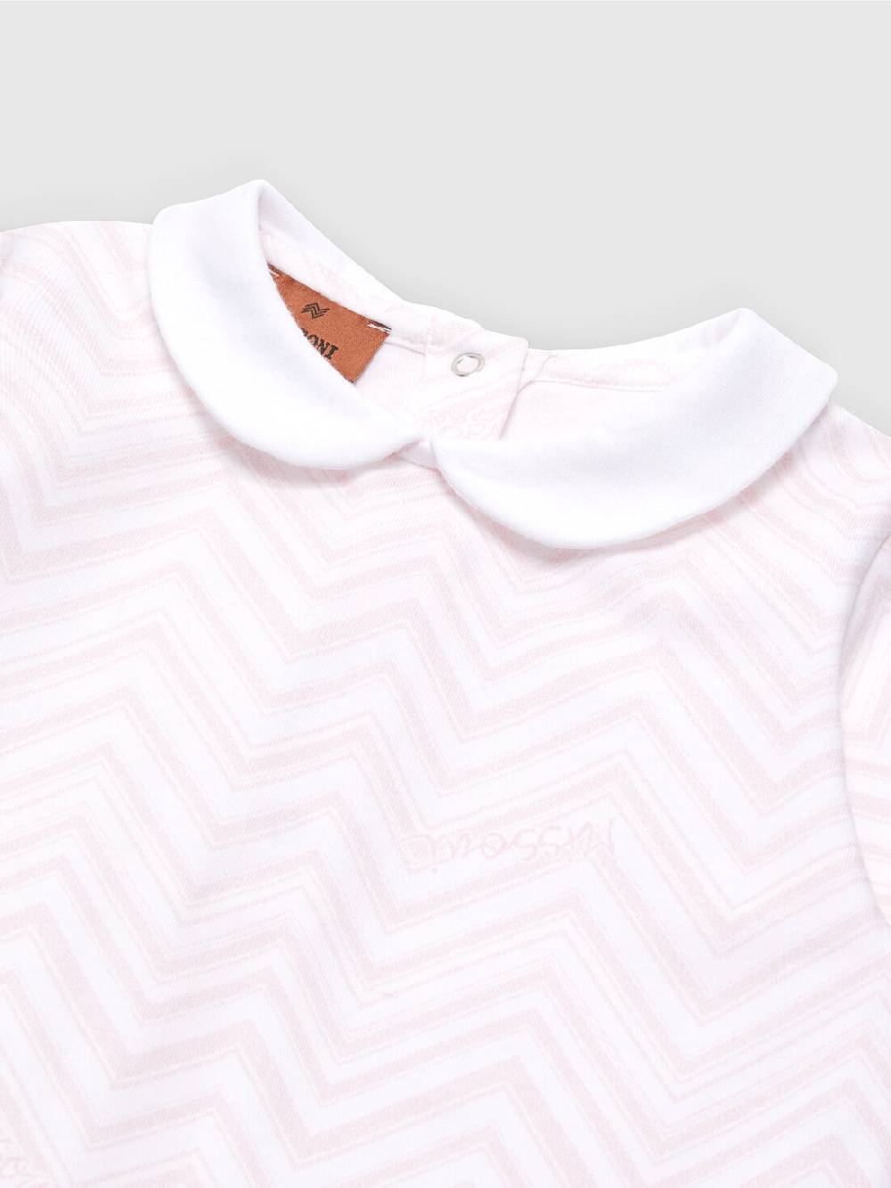 M Missoni Set Due Pezzi Con Tutina E Zuccotto In Cotone Zig Zag