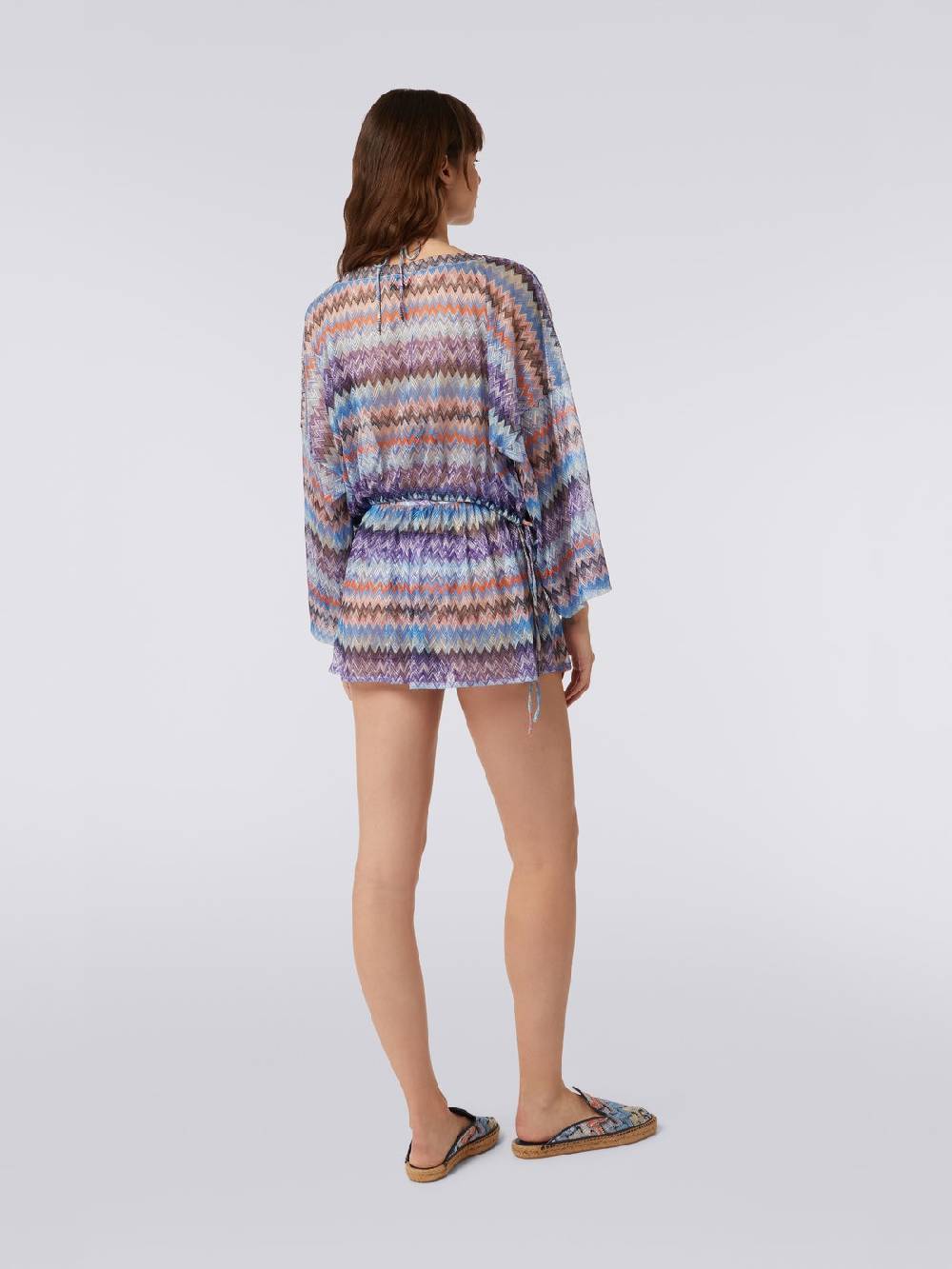 M Missoni Shorts Copricostume In Tulle Di Viscosa Chevron