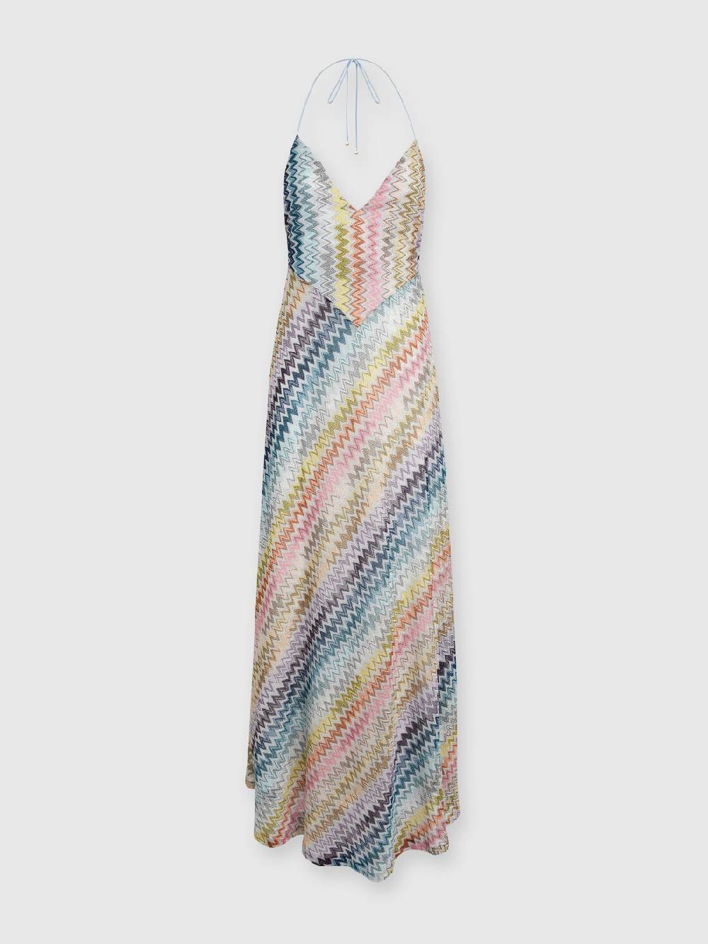 M Missoni Slip Dress Con Laccetto Sul Collo E Applicazioni In Perle