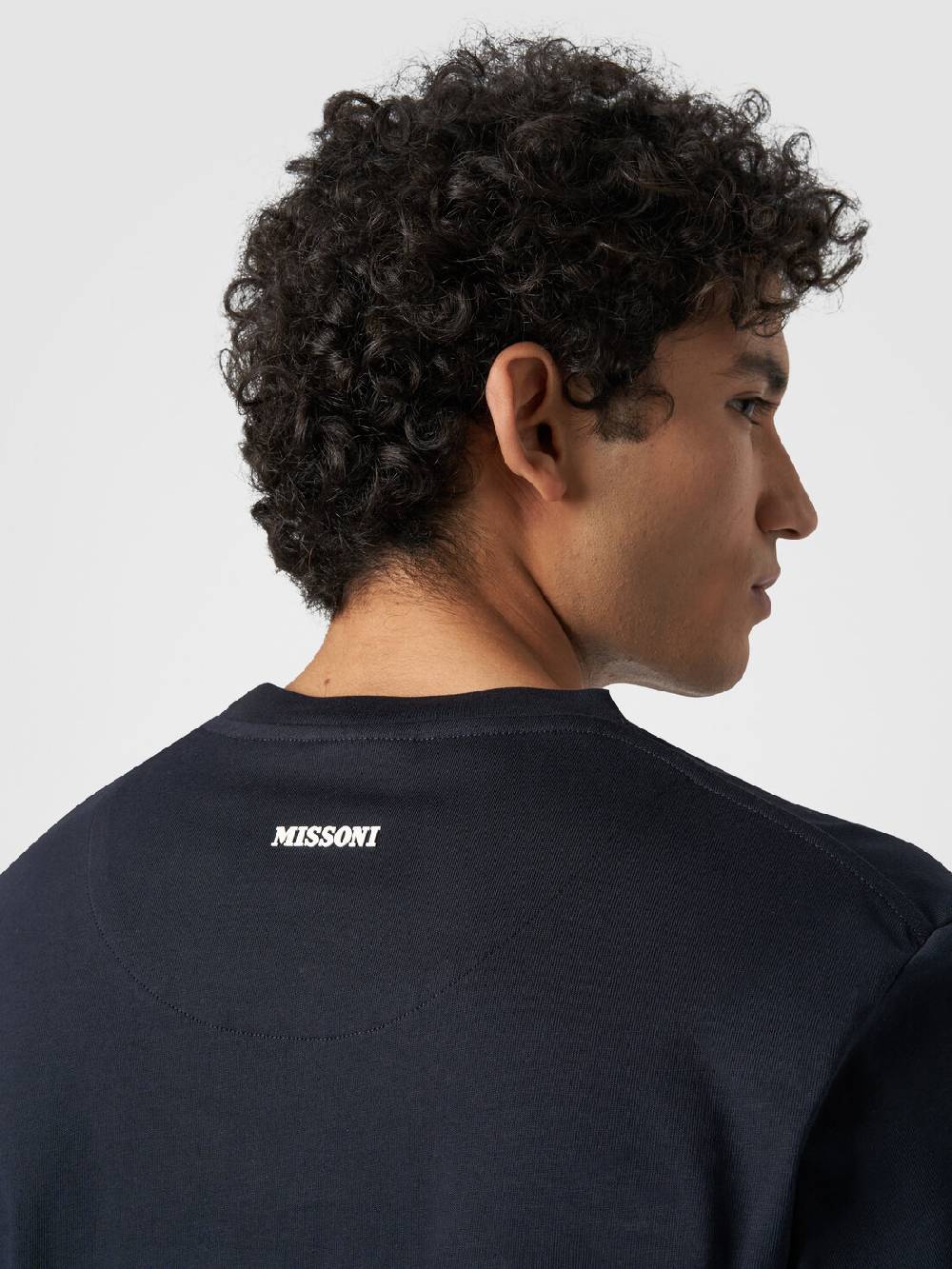 M Missoni T-shirt A Maniche Corte In Cotone Con Stampa Zig Zag