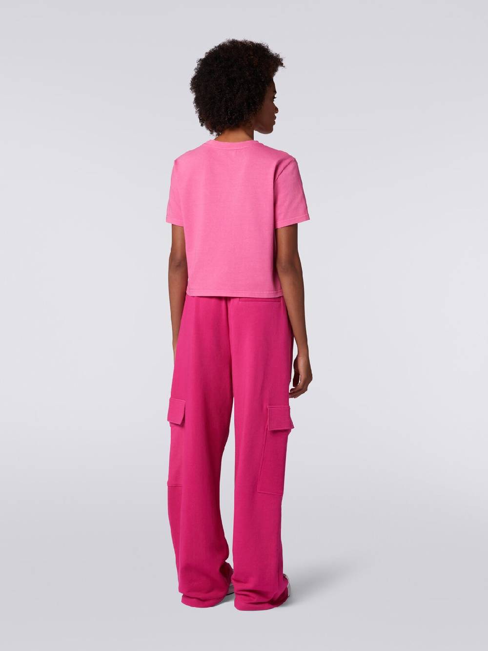 M Missoni T-shirt Girocollo Crop In Cotone Con Logo