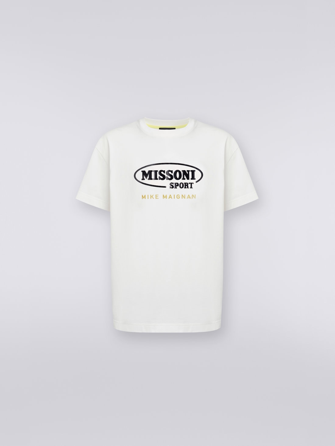 M Missoni T-shirt girocollo in cotone con logo in collaborazione con Mike Maignan