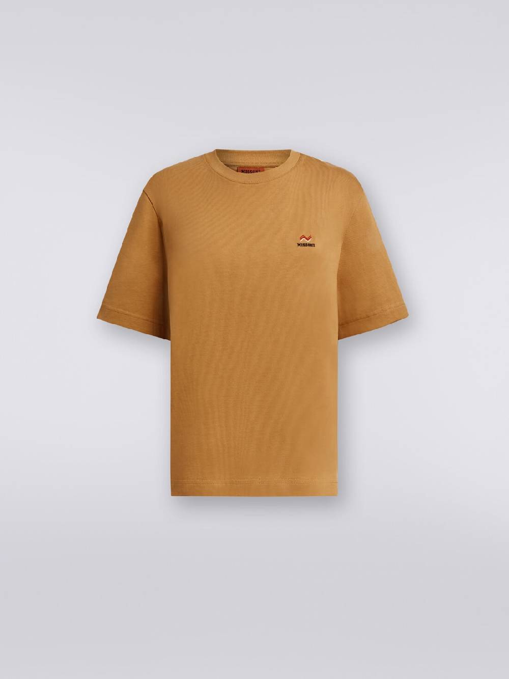 M Missoni T-shirt Girocollo In Cotone Con Ricamo E Logo