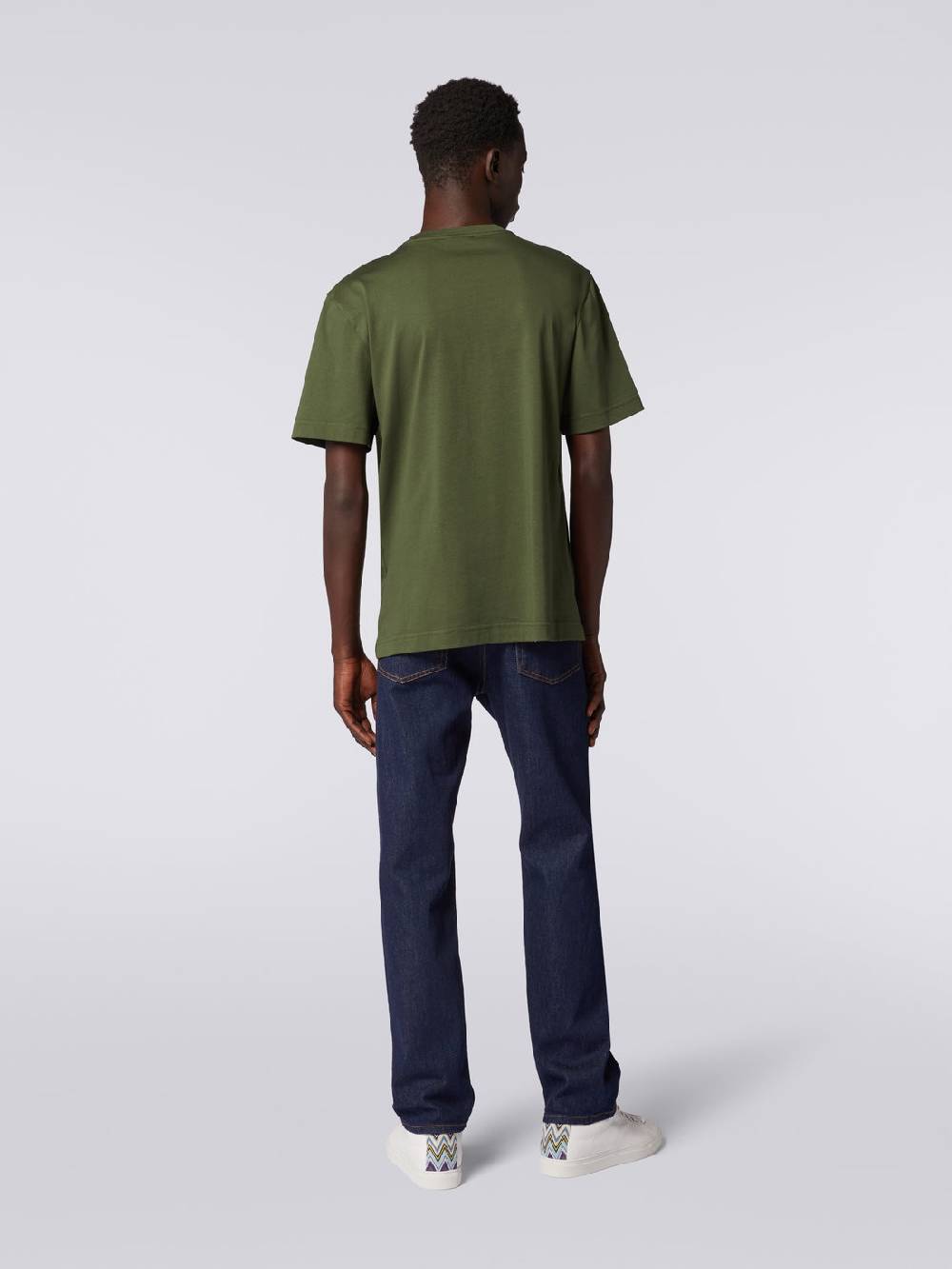 M Missoni T-shirt Girocollo In Cotone Con Ricamo E Logo