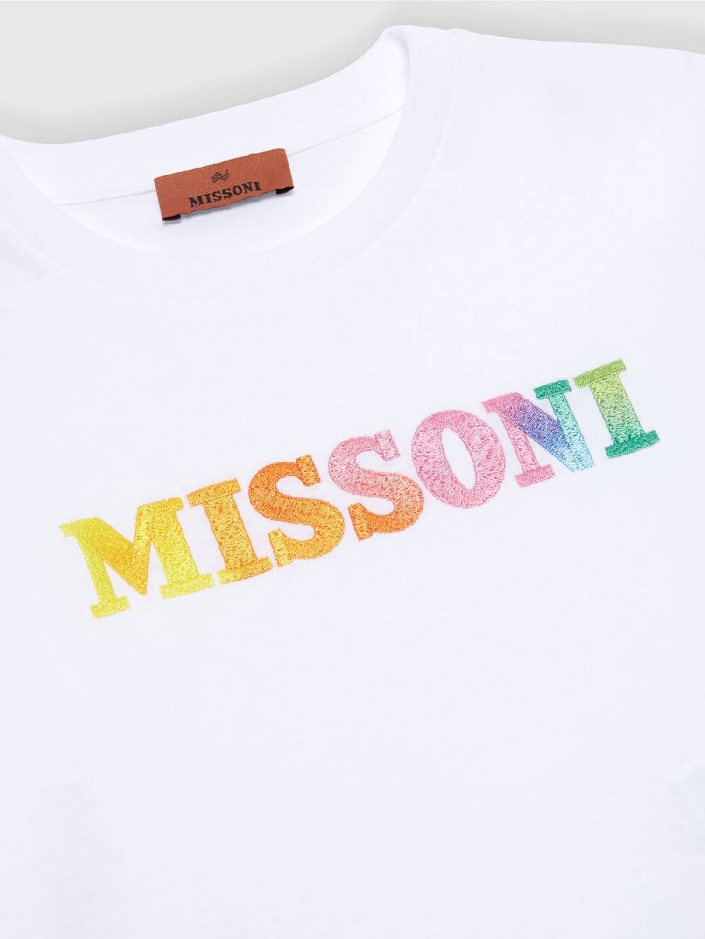 M Missoni T-shirt In Jersey Di Cotone Con Scritta Logo