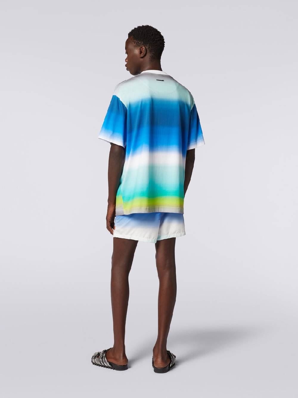 M Missoni T-shirt Oversize In Cotone Con Stampa Dégradé