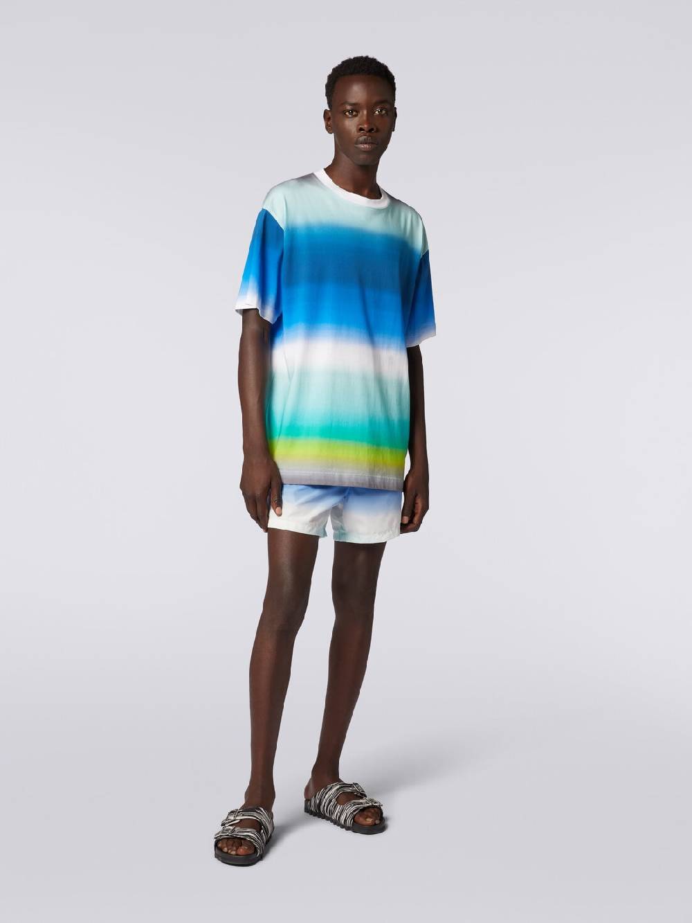 M Missoni T-shirt oversize in cotone con stampa dégradé