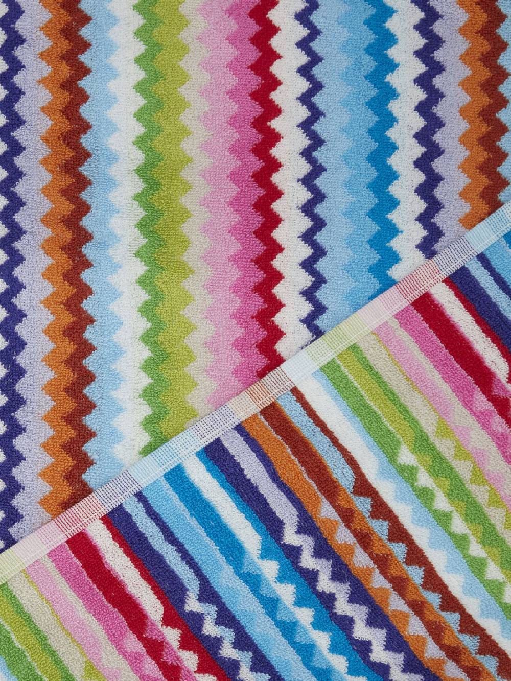 M Missoni Telo Da Bagno 150x100 Cm Riverbero In Spugna Di Cotone Zig Zag