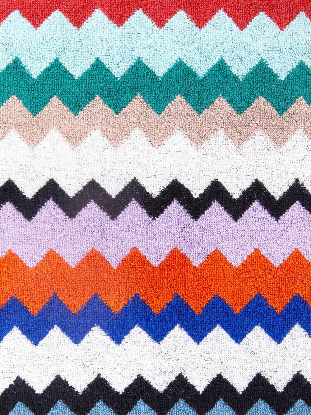 M Missoni Telo Mare 100x180 Cm Riverbero In Spugna Di Cotone Zig Zag