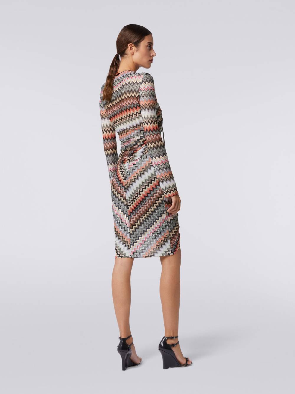 M Missoni Top A Maniche Lunghe Zig Zag Con Arricciatura E Dettaglio Cut-out