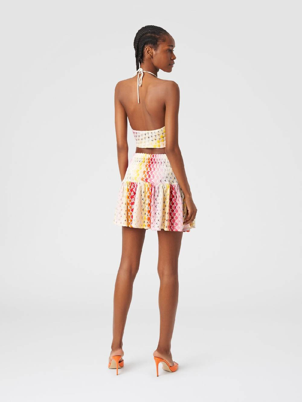 M Missoni Top Con Scollatura All'americana Effetto Pizzo Dégradé