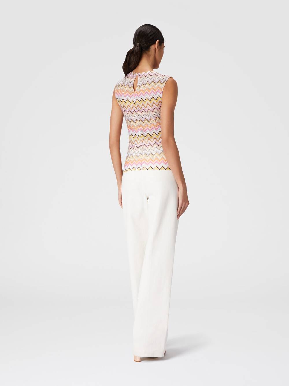 M Missoni Top Senza Maniche Con Scollatura Arricciata