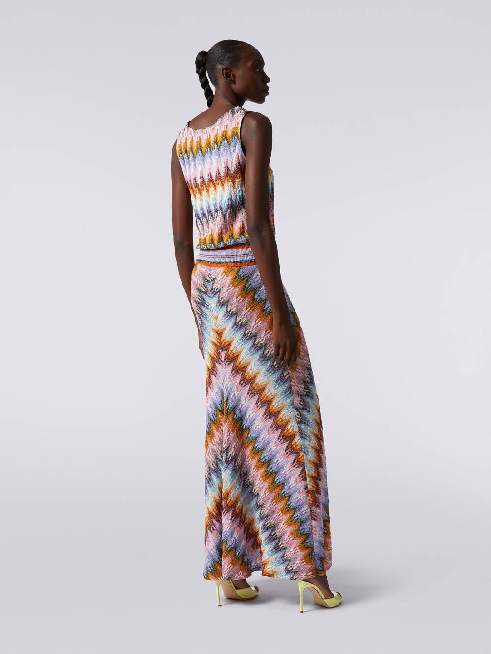 M Missoni Top Senza Maniche In Viscosa Zig Zag Con Lurex