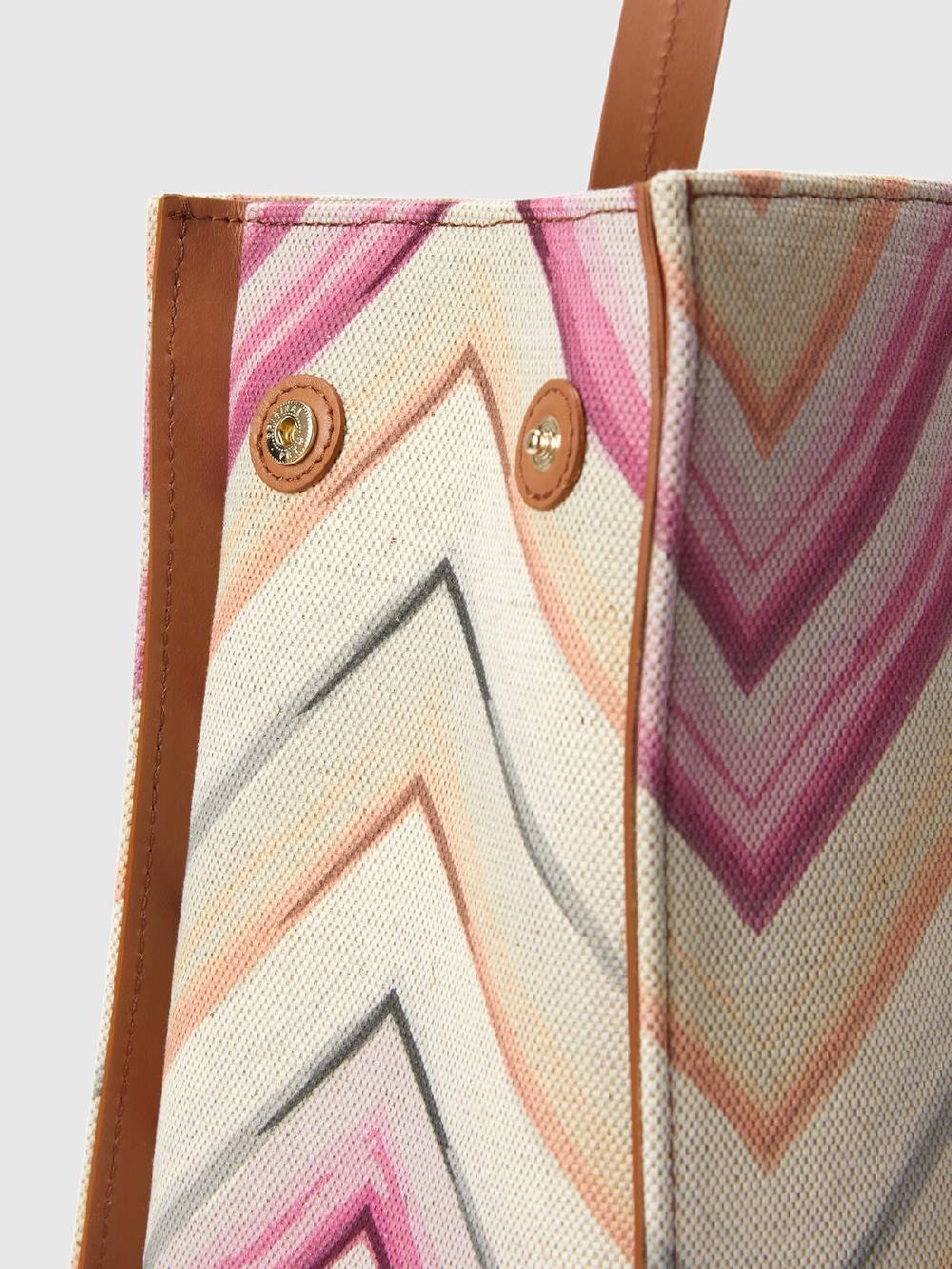 M Missoni Tote Bag In Misto Cotone Con Motivo Chevron