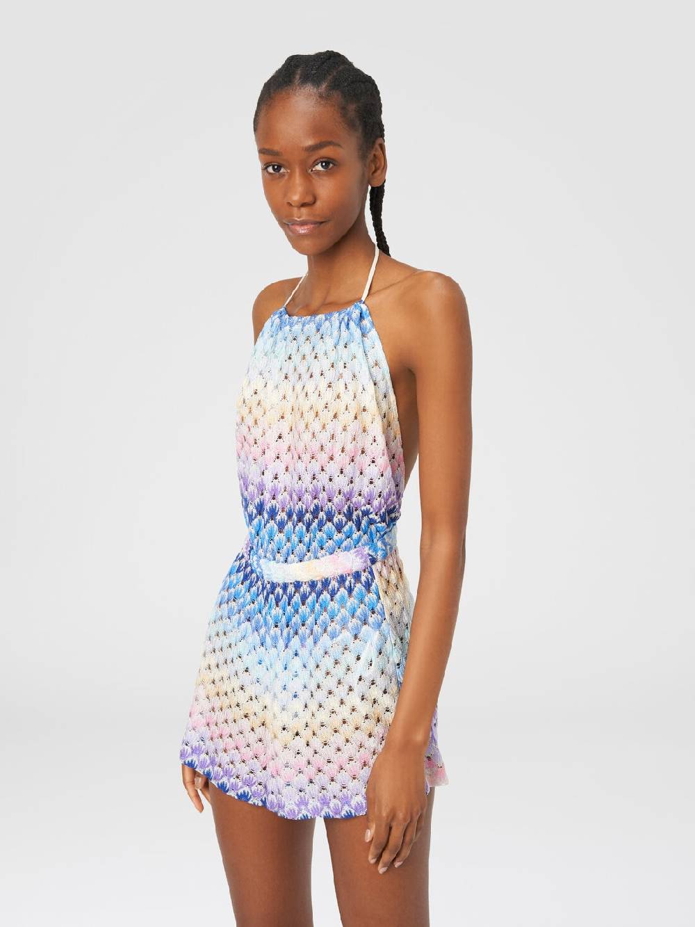 M Missoni Tuta Corta In Viscosa Effetto Pizzo Dégradé Con Lurex