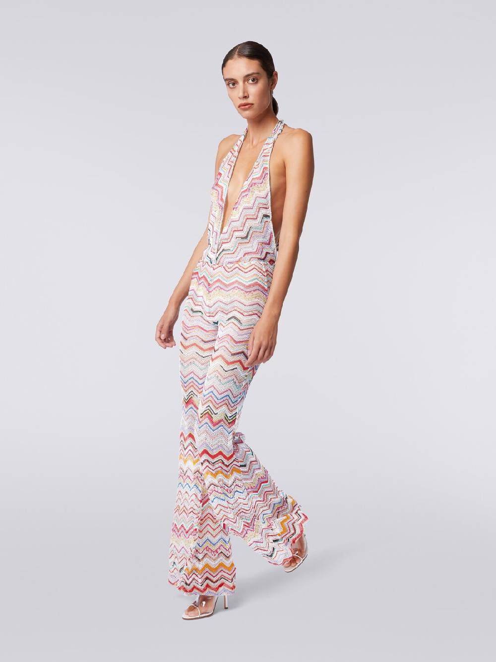 M Missoni Tuta Pantalone Crochet Con Scollatura A V