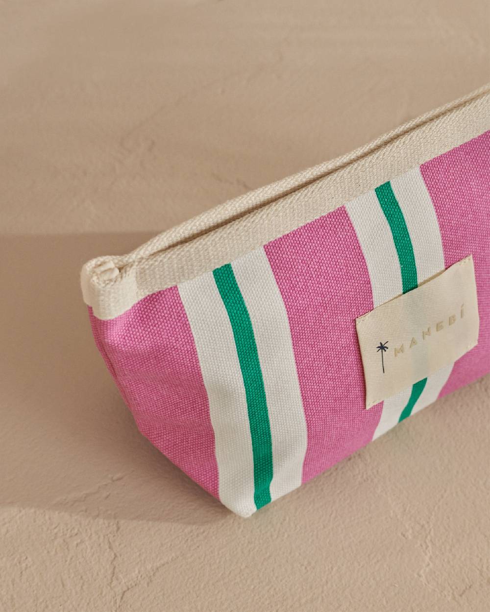 Manebí Canvas Tender2Tote - Portofino Pink And Green Stripes