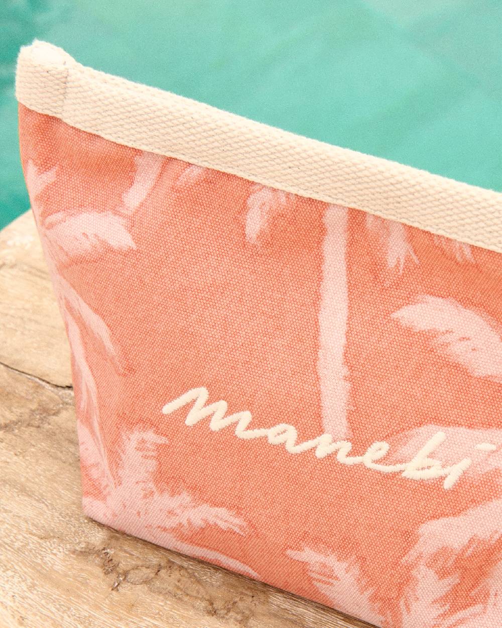 Manebí Canvas Tender2Tote - Sunbaked \u0026 Cream Pink Maxi Palm