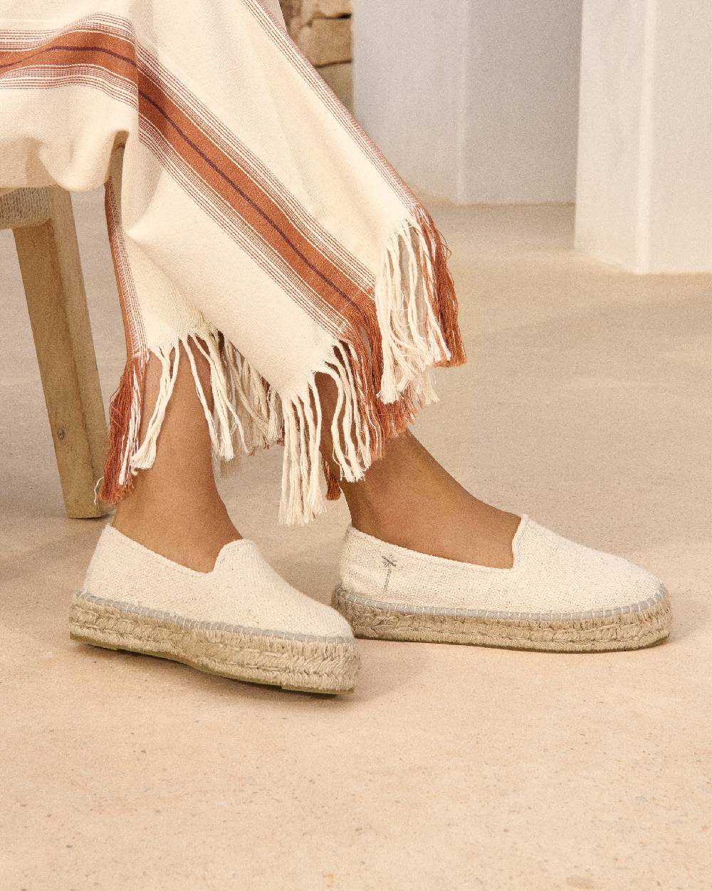 Manebí Coarse Woven Canvas|Double Sole Espadrilles - Yucatán Natural