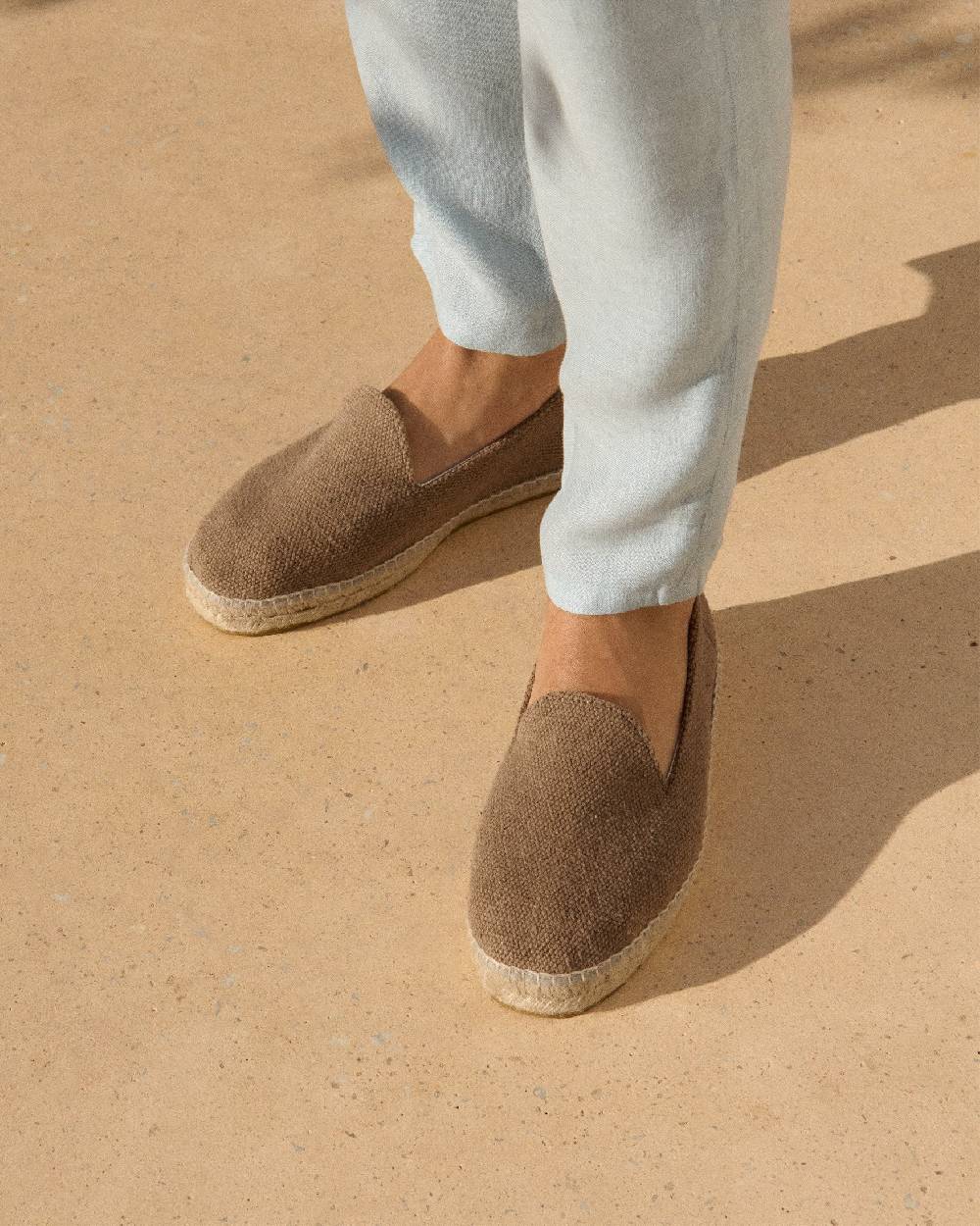 Manebí Coarse Woven Canvas Espadrilles - Vintage Taupe