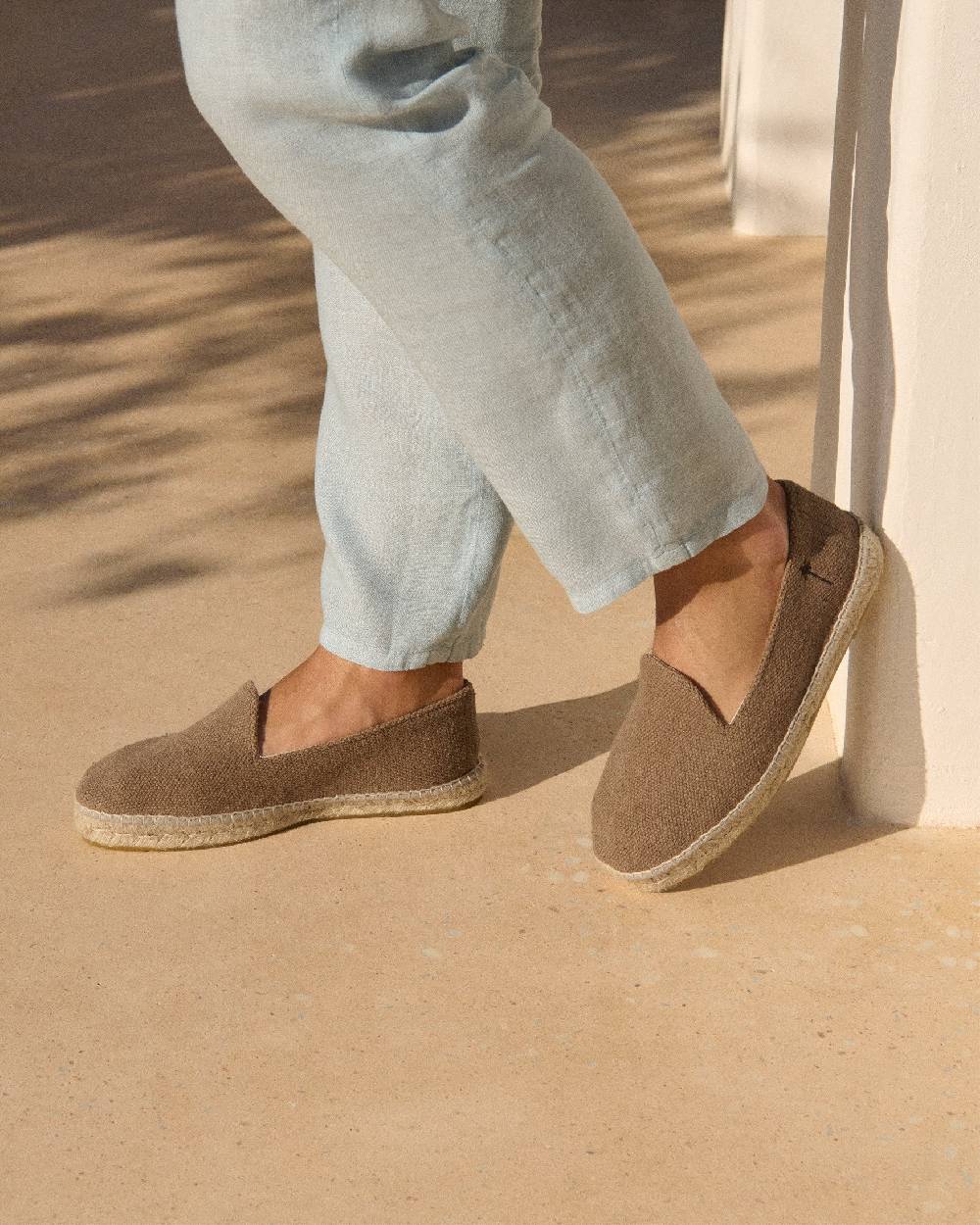 Manebí Coarse Woven Canvas Espadrilles - Vintage Taupe