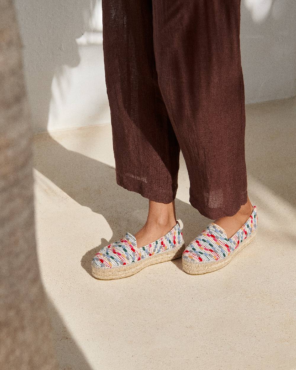 Manebí Cotton Jaquard|Double Sole Espadrilles - Multicolor Stripes