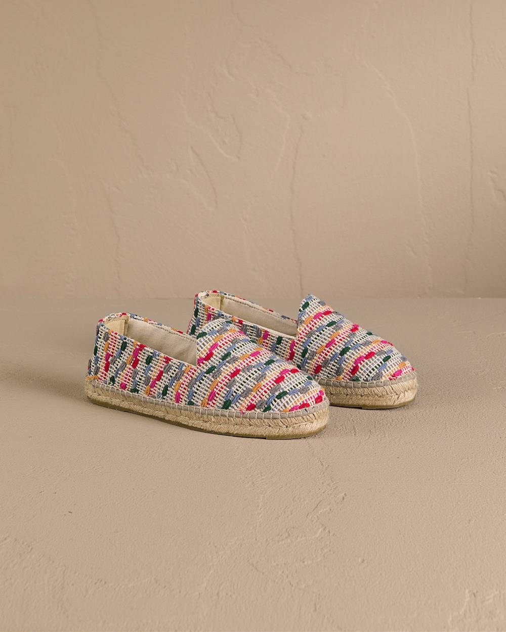 Manebí Cotton Jaquard Espadrilles - Multicolor Stripes