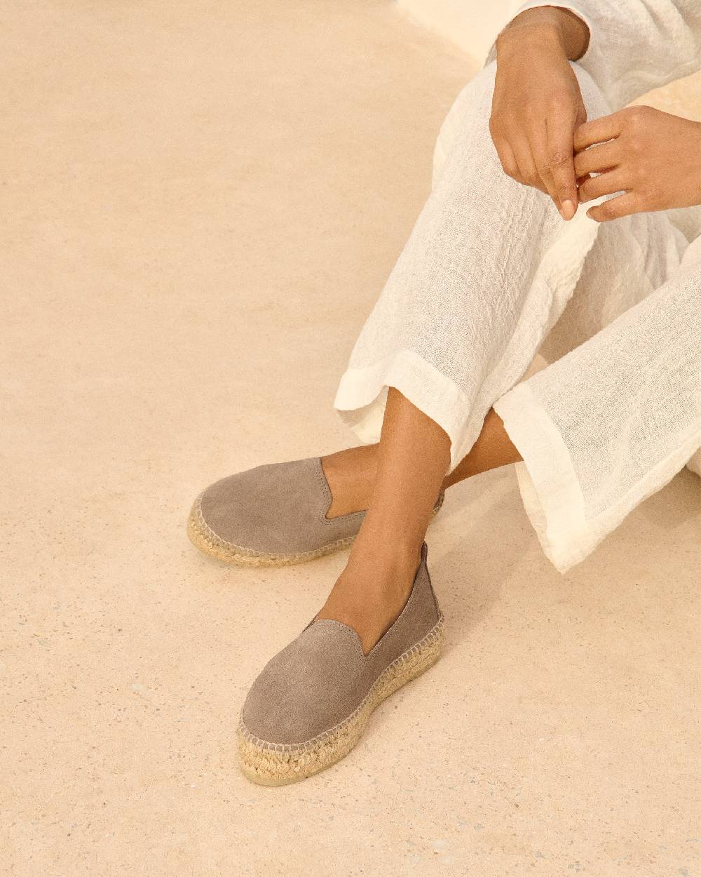 Manebí Espadrillas Con Doppia Suola - Hamptons - Coco Brown