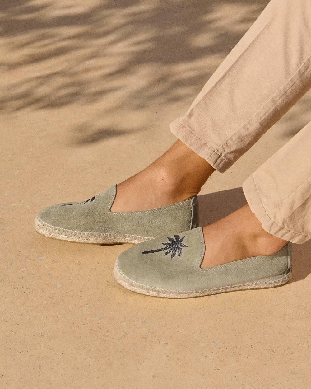 Manebí Espadrillas - Palm Springs - Verde Militare E Palmo In Carbonio